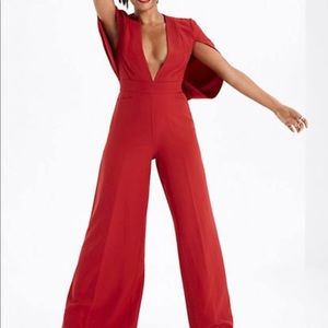 Red cape jumpsuit